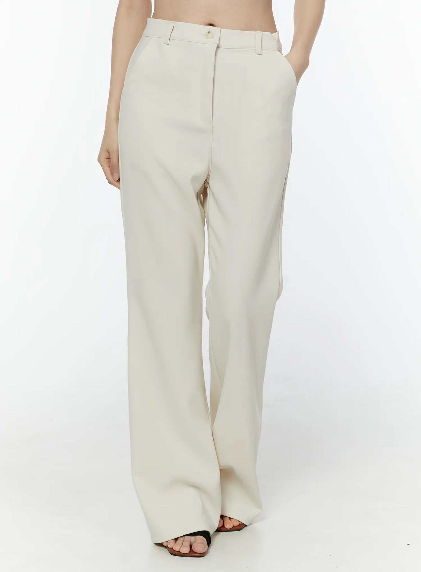 Basic Stretch Bootcut Slacks IU503
