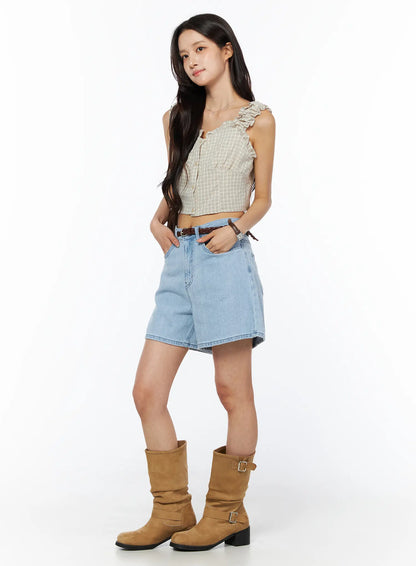 Casual Relaxed-Fit Jorts CU522