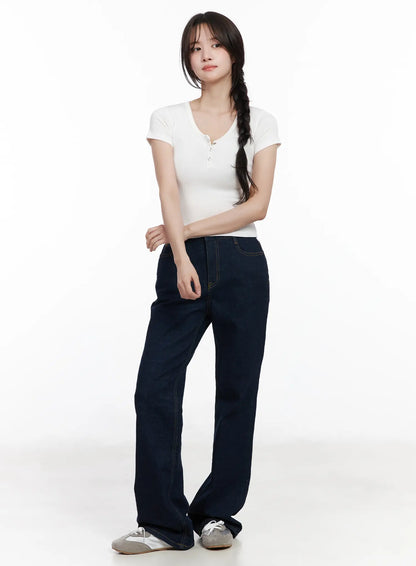 Basic Snap Button Tee CM531
