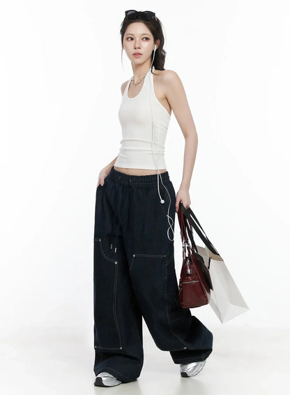Ashlyn Carpenter Wide-Leg Jeans IJ528