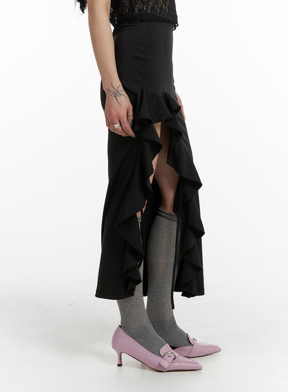 Buckle Heeled Mules IF423
