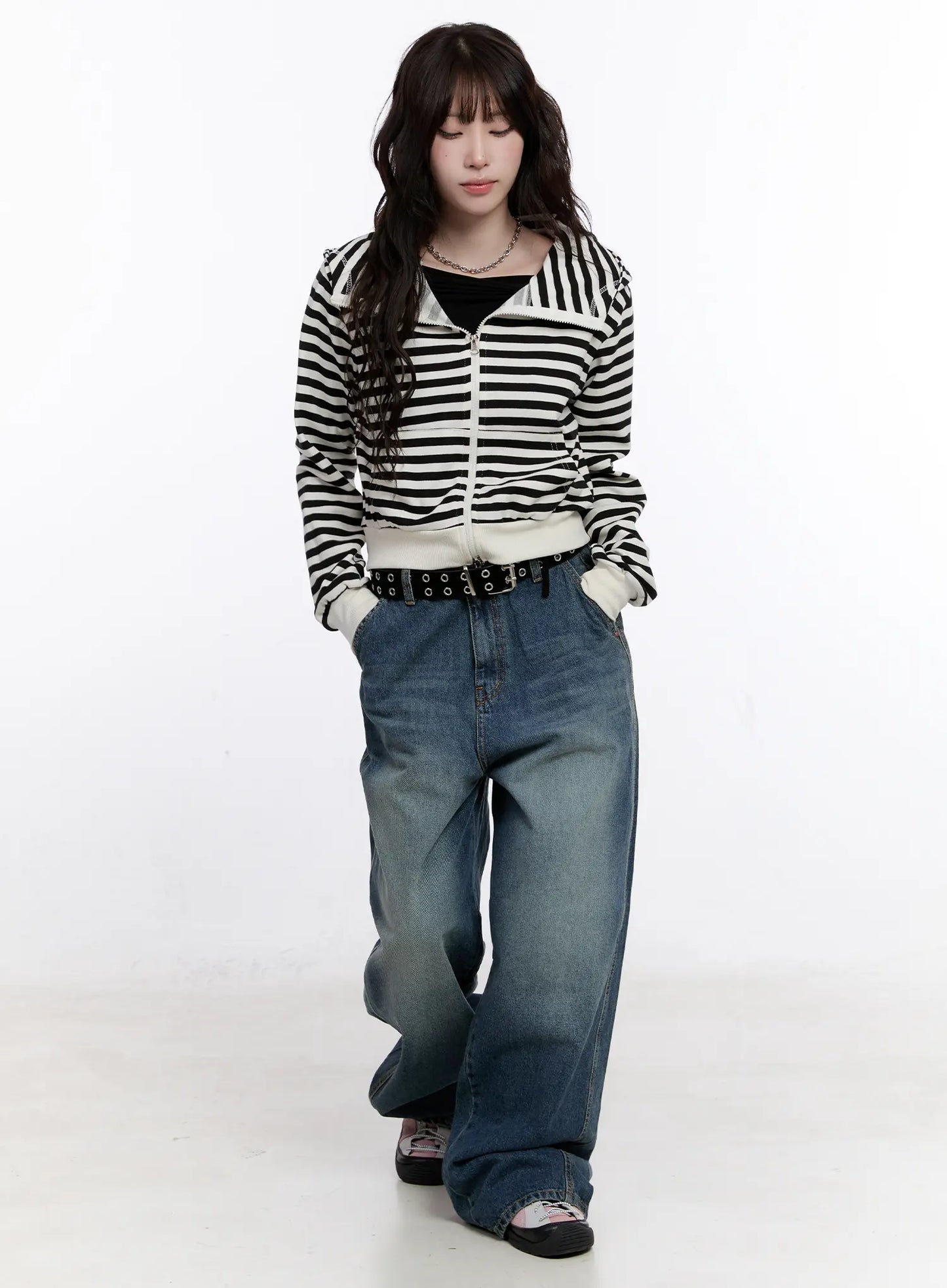 Cat Ear Striped Hoodie CO501