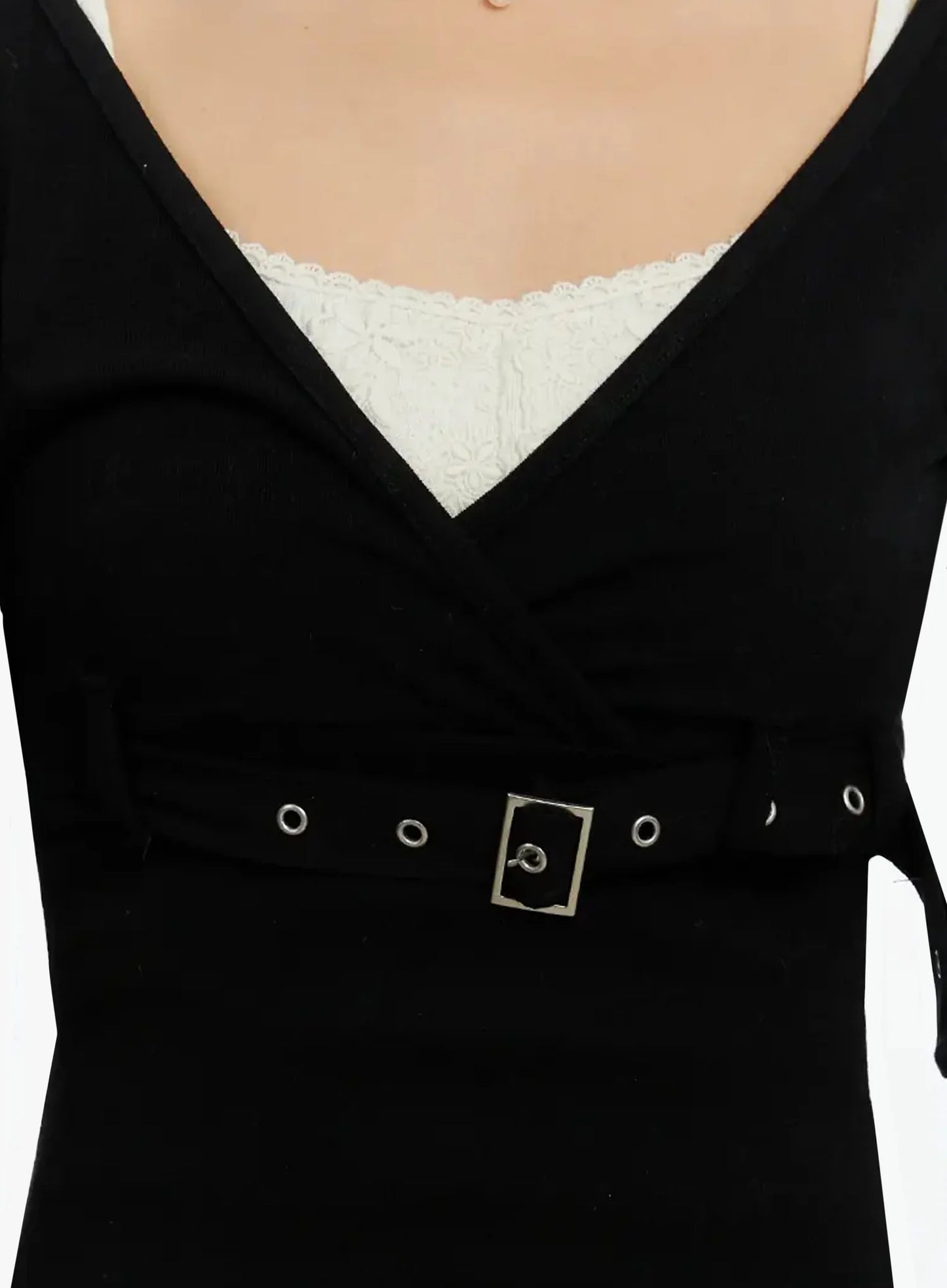 Belted Wrap Long Sleeve Top ID525
