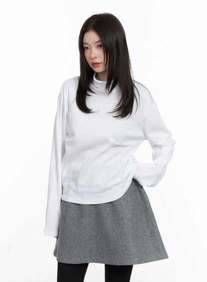 Classic Oversized Turtleneck Long Sleeve Top CN518