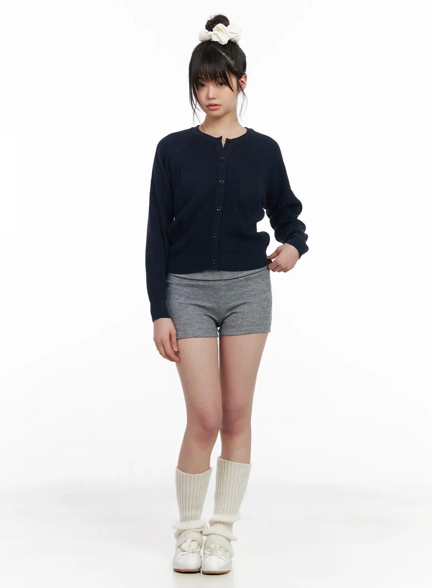 Classic Round Button-Up Cardigan CM513