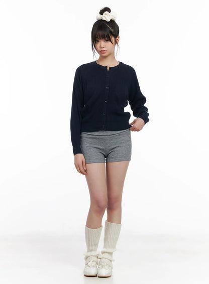 Classic Round Button-Up Cardigan CM513