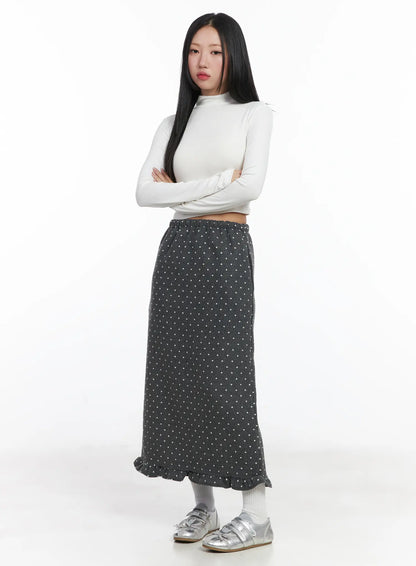 Basic Mock Neck Long Sleeve Crop Top CD529