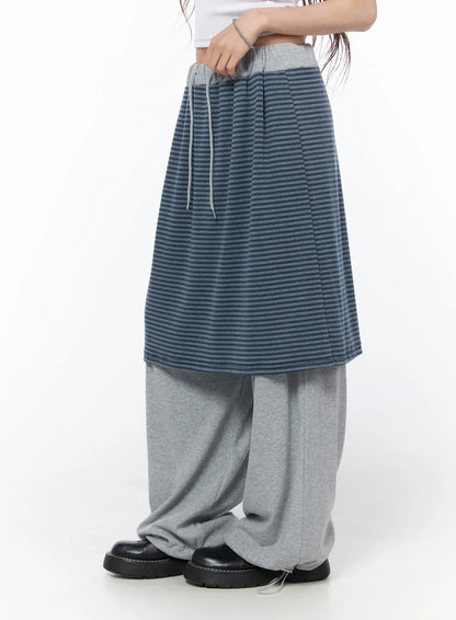 Casual Striped Skirt Pants CY529