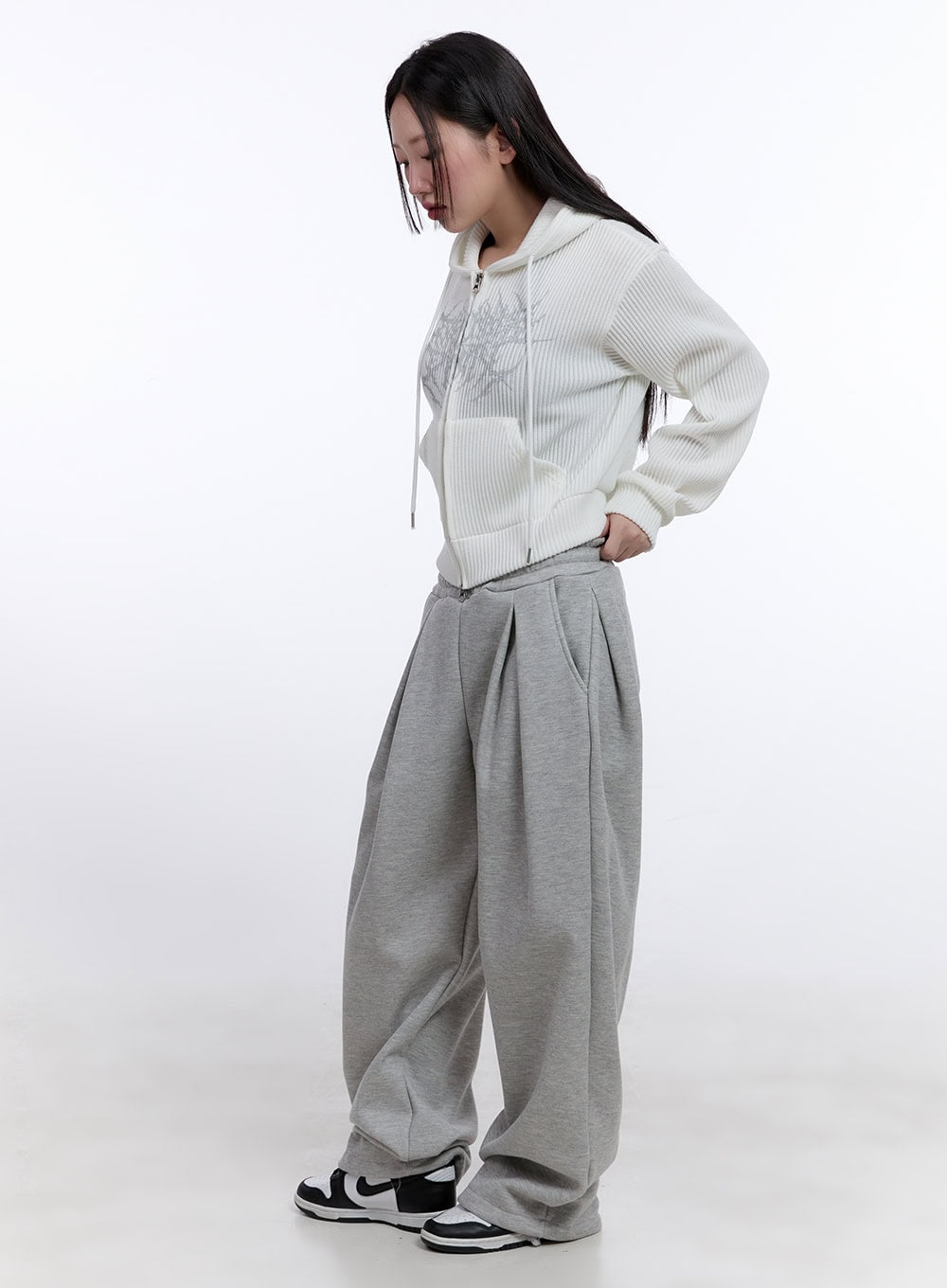 Casual Graphic Zip-Up Hooded Jacket CJ509