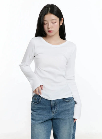 Classic Round Neck Long Sleeve Top IM519