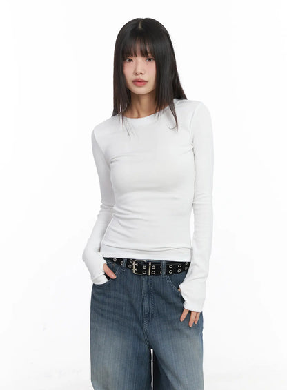 Basic Fleece Long Sleeve Tee CJ501