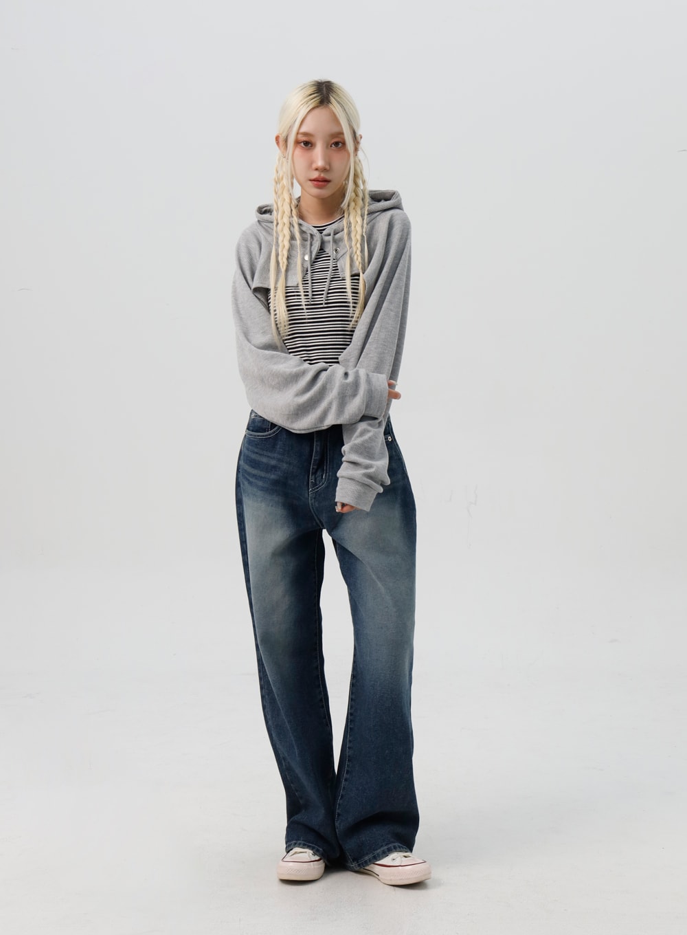 Bolero Style Cropped Hoodie IS311