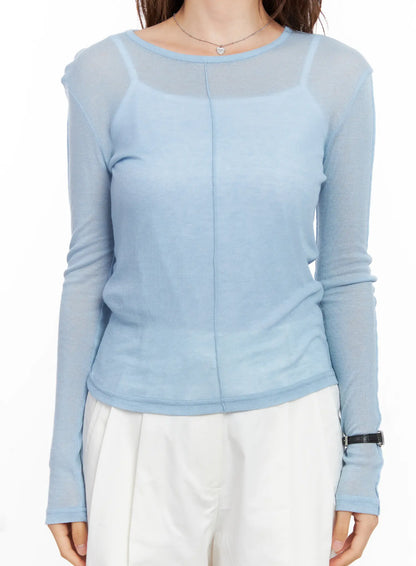 Chic Mesh Long Sleeve Top CG520