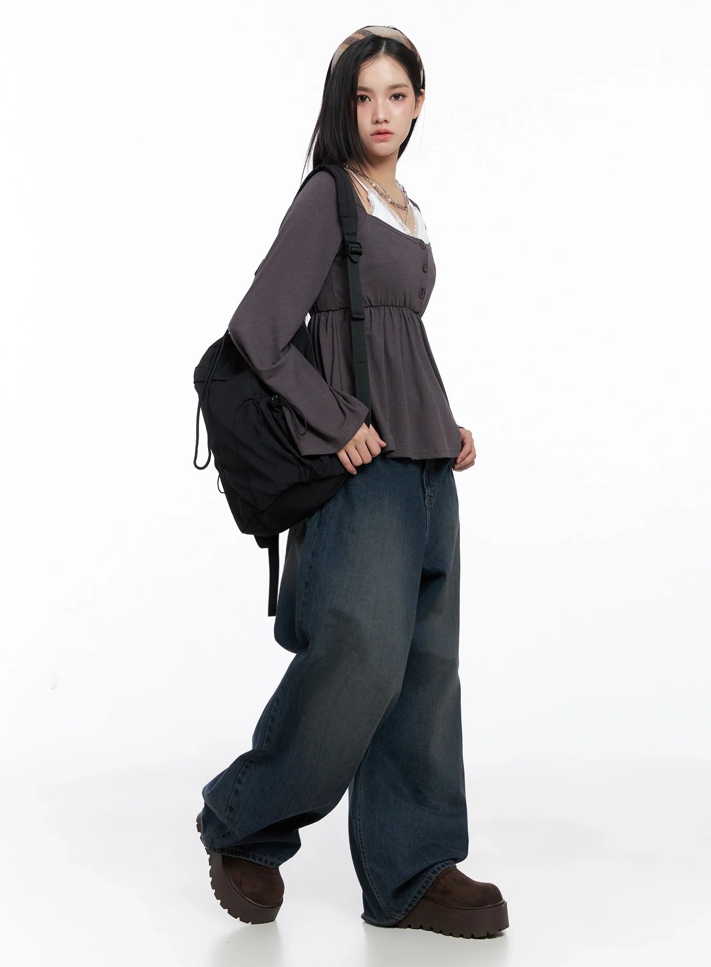 Adelyn Washed Baggy Jeans IS525