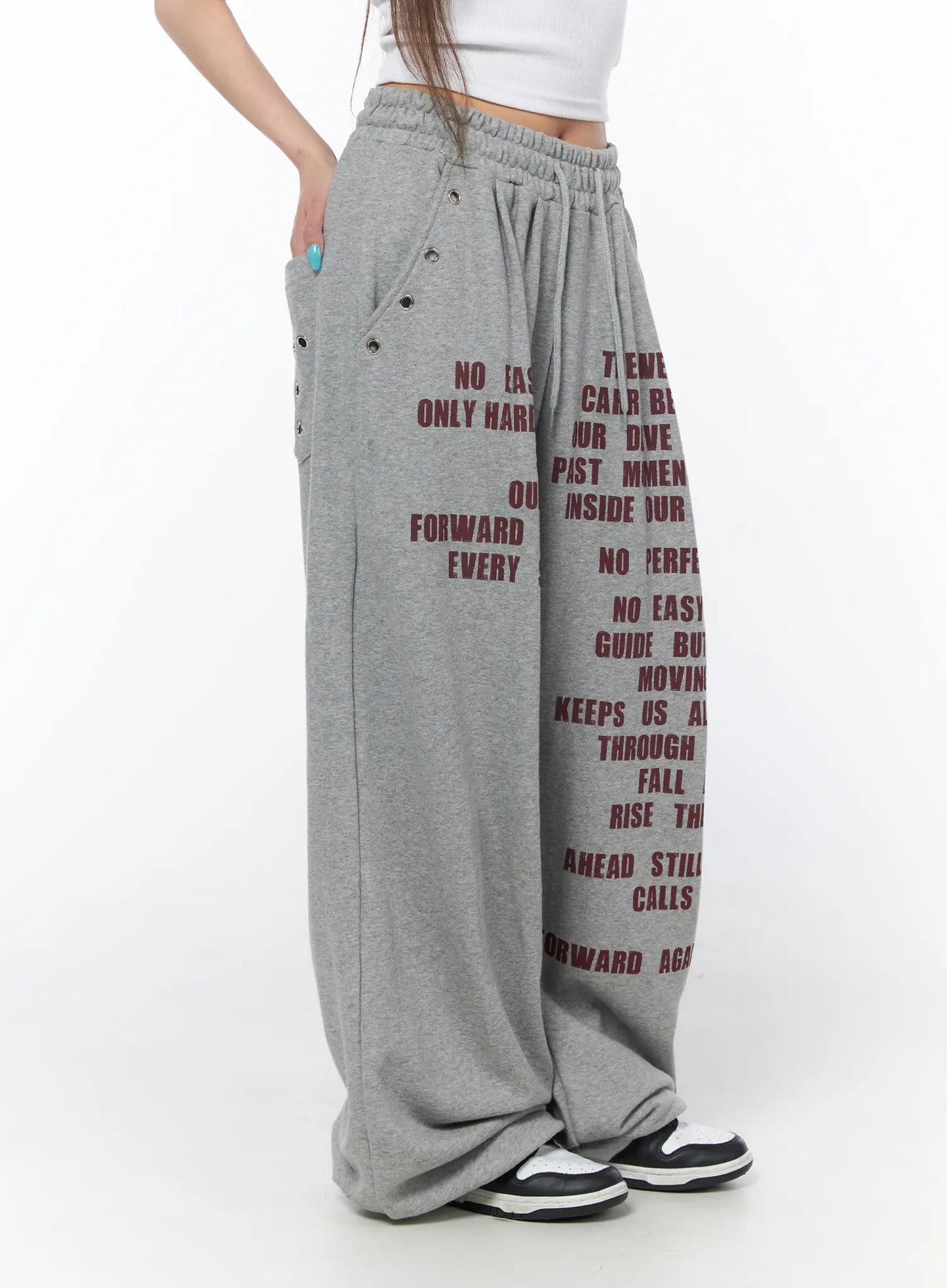 Casual Printed Wide Leg Sweatpants CY529