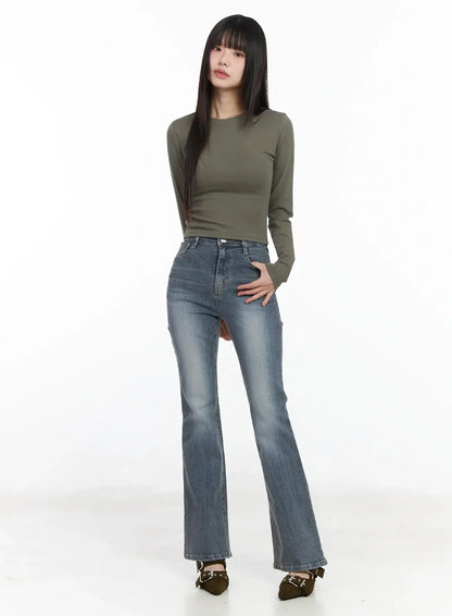 Chlo High-Rise Bootcut Jeans IM523