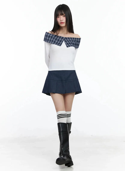 Casual Pleated Mini Skirt IM523