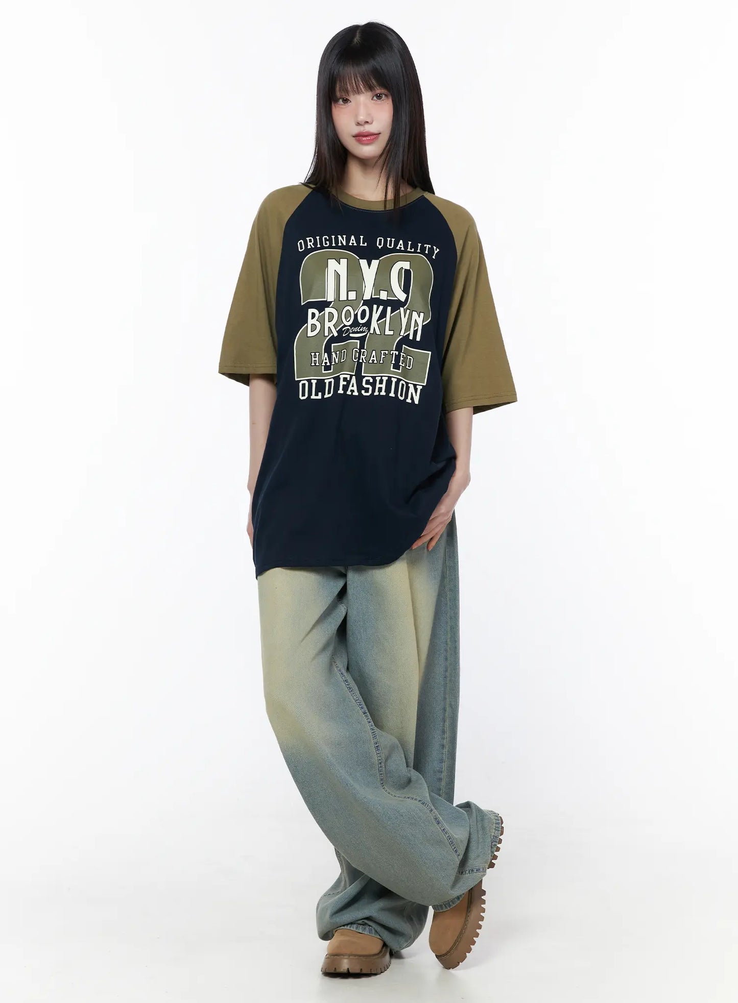 Casual Loose Fit Graphic Tee CU519