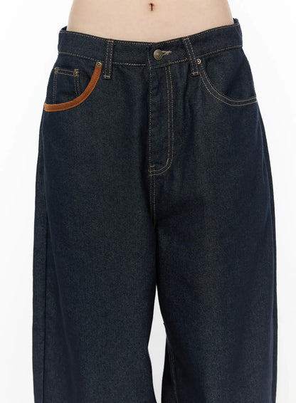 Bellamy Non-Fade Pocket Baggy Jeans CU511