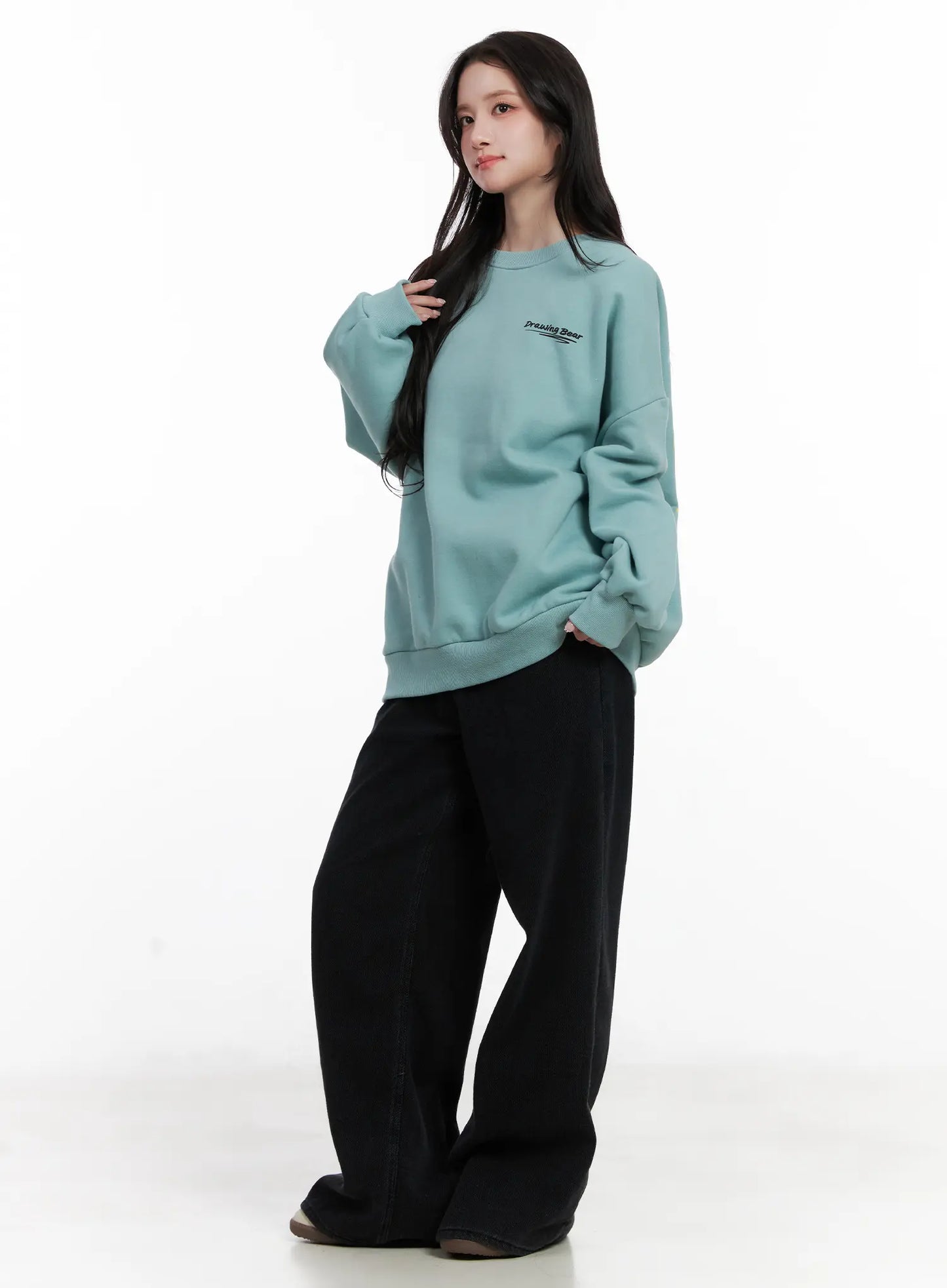 Bear Graphic Oversized Sweatshirt CN527