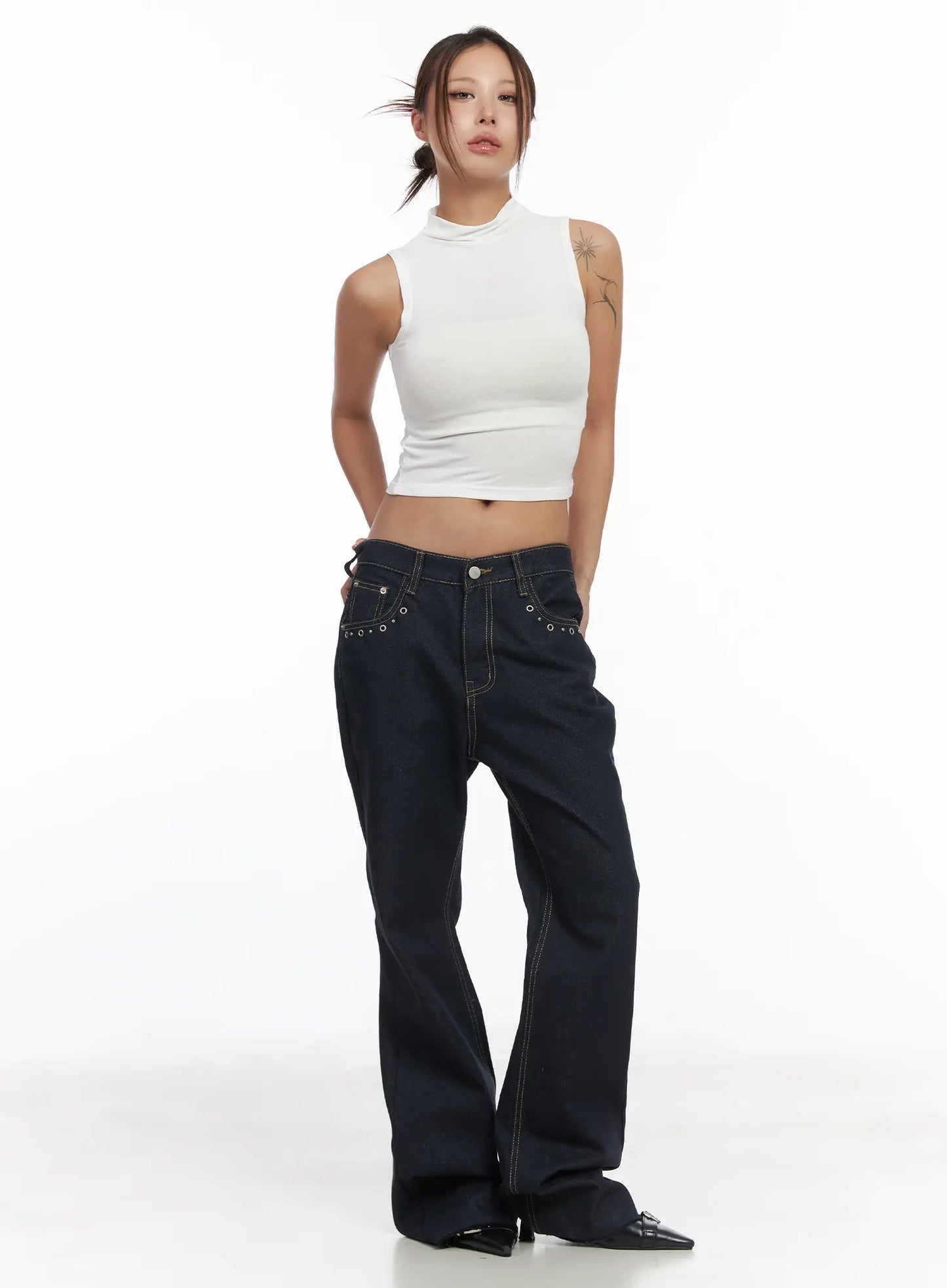 Bunn Non-Fade Eyelet Bootcut Jeans CJ512