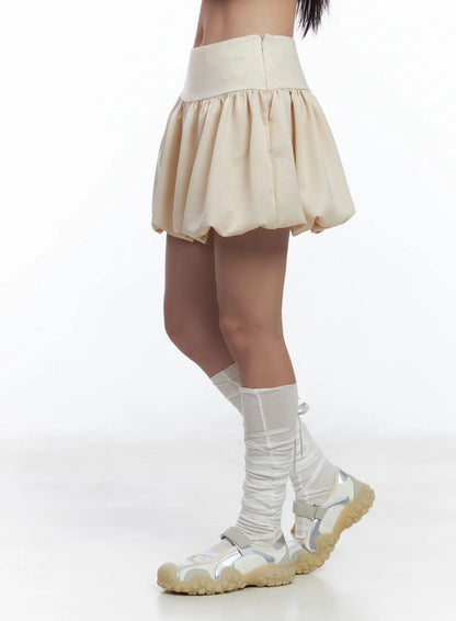 Bubble Hem Mini Skirt CJ530