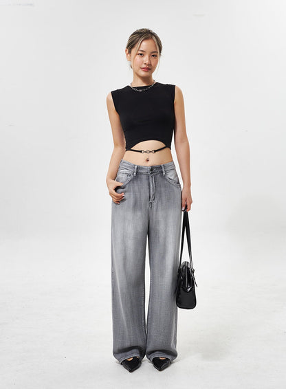 Chain Detail Cropped Top CY330