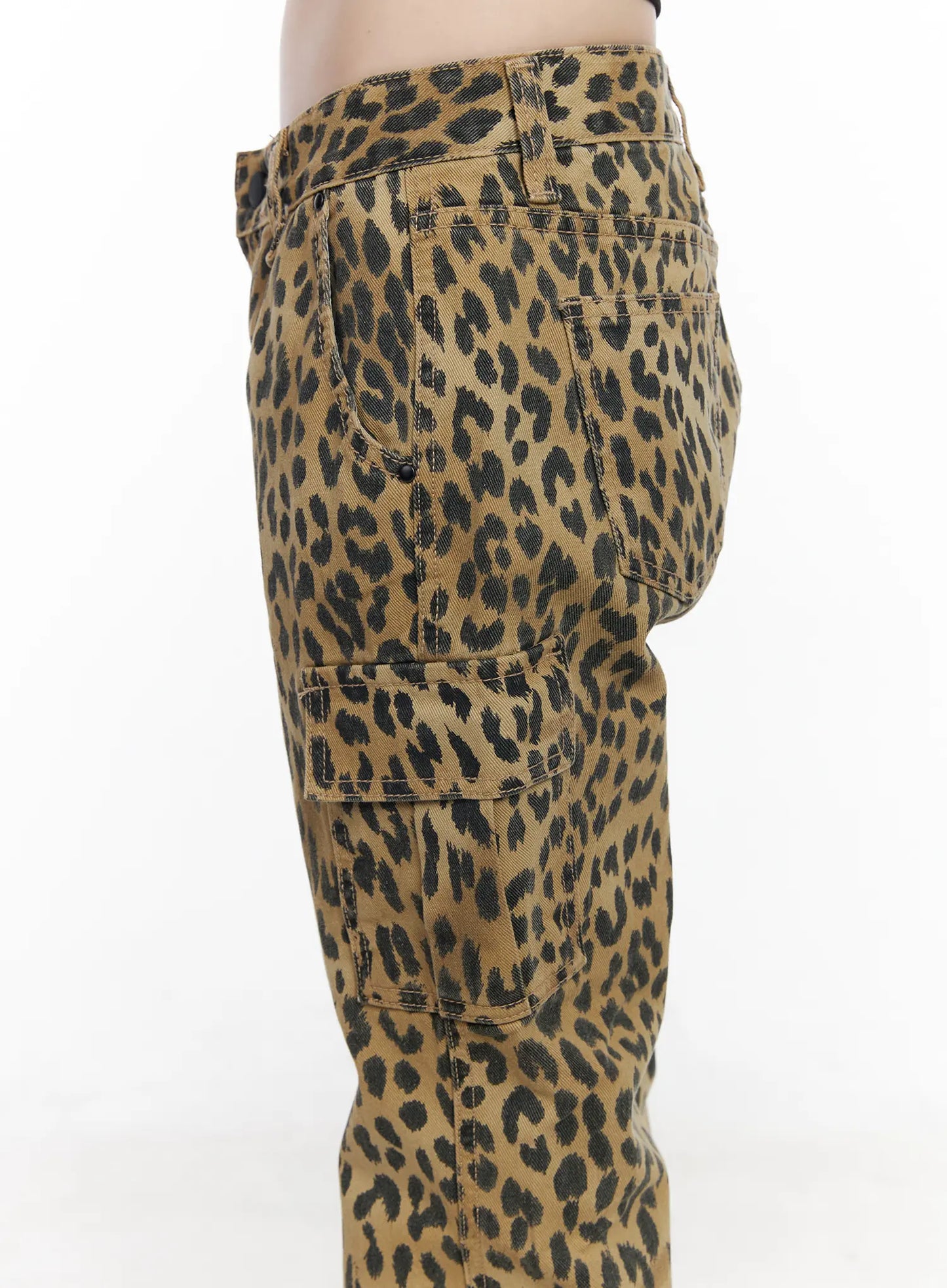 Animal Print Bootcut Pants CM526