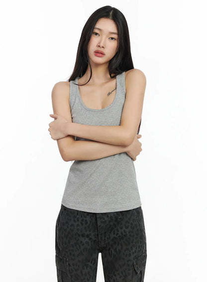 Casual Round Neck Tank Top IA508