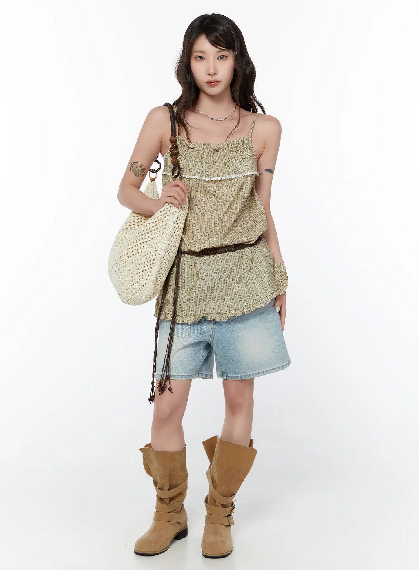 Bohemian Ruffle Sleeveless Top CY515