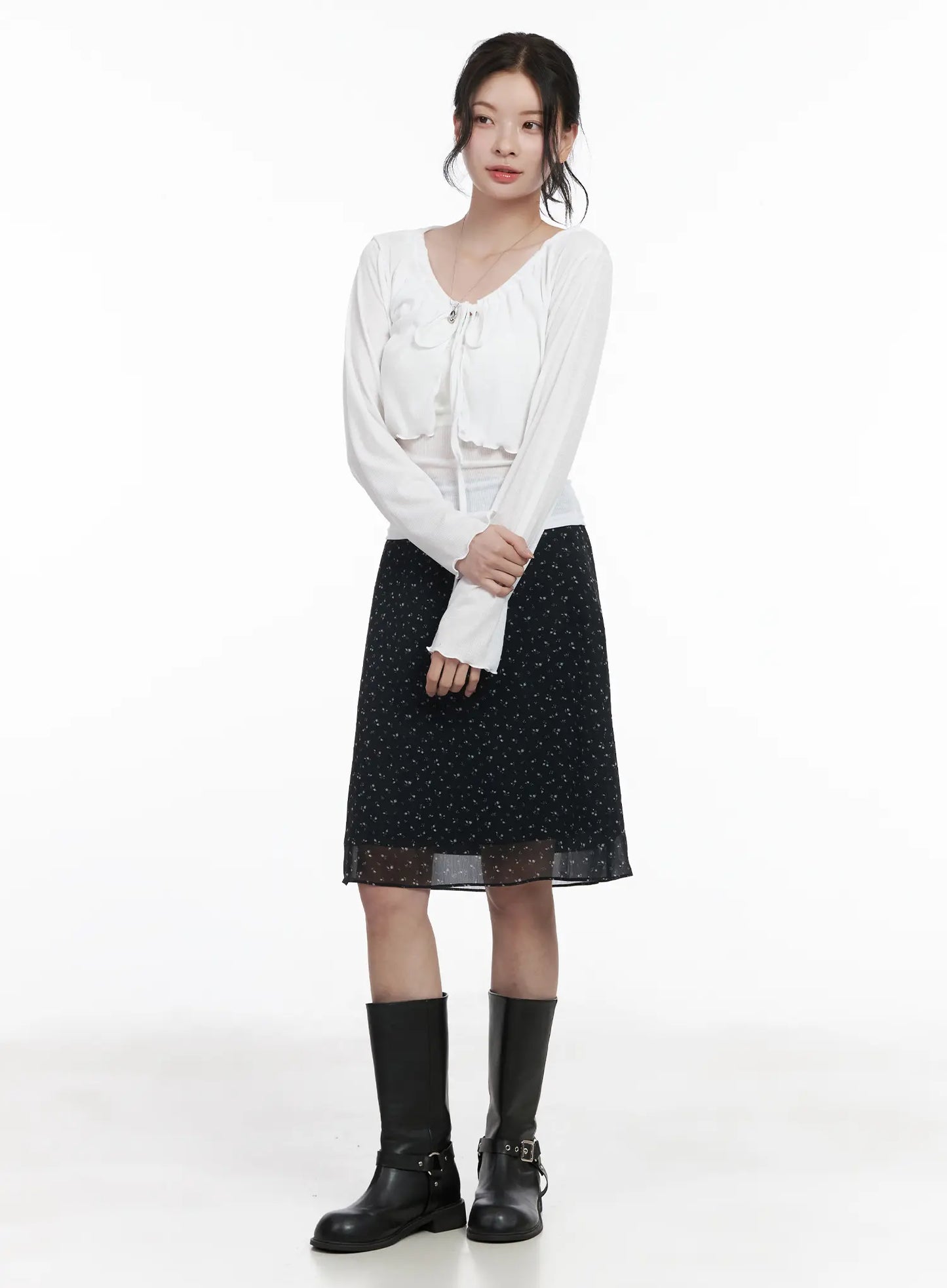 Chic Tie-Front Cardigan Set CA510
