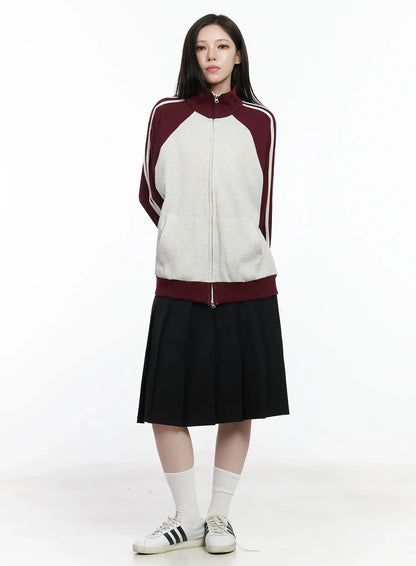 Basic Pleated Midi Skirt IF502