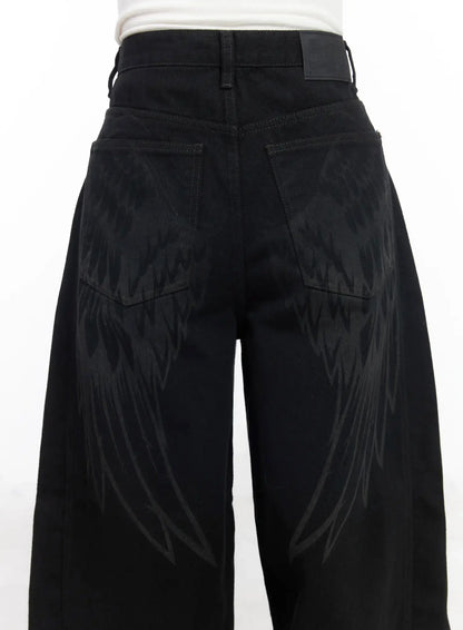 Angel Wing Wide-Leg Trousers CM526