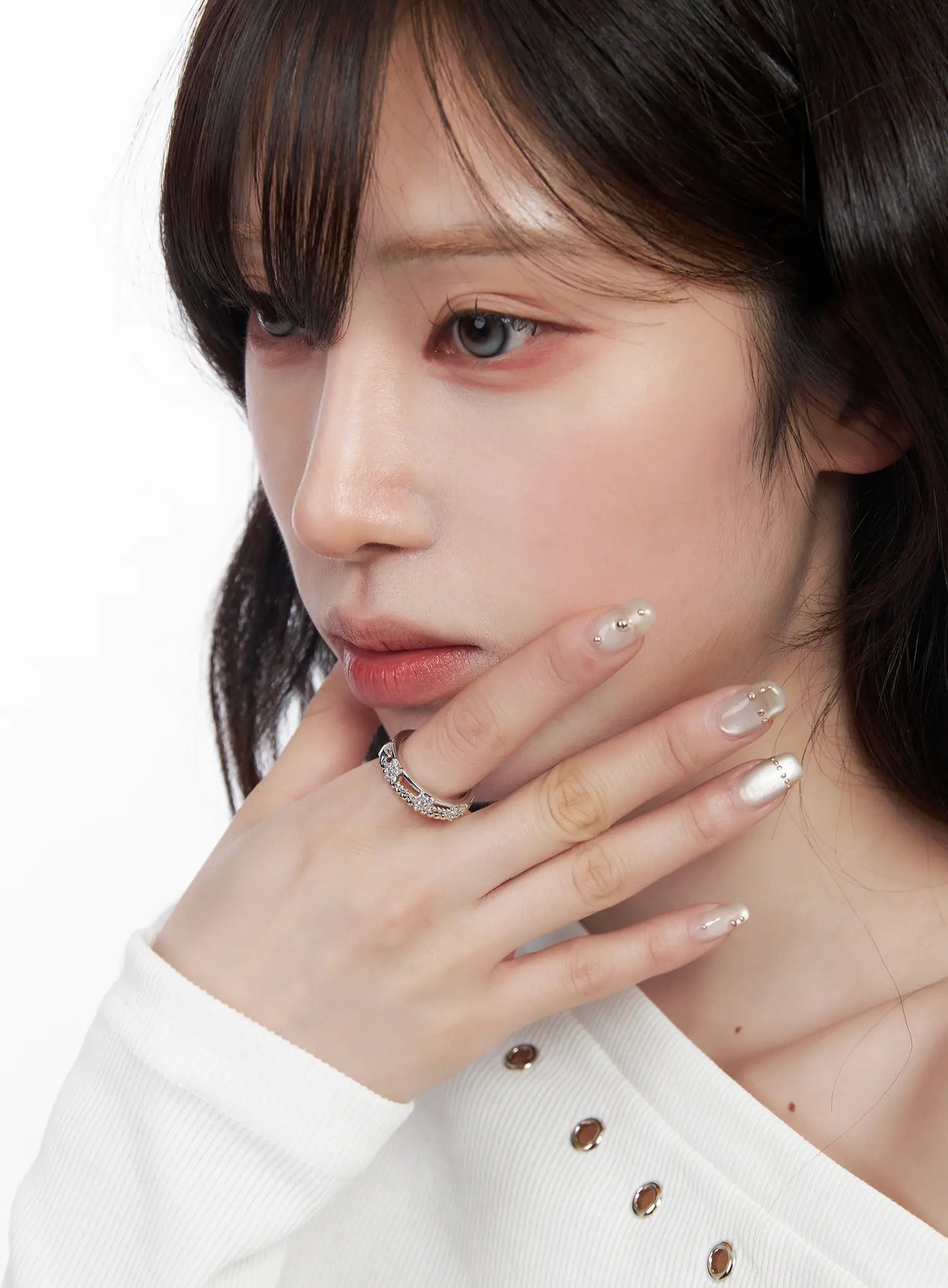 Adjustable Triple Row Star Ring CF525