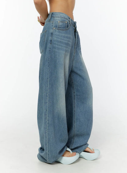 Aela Summer Wide Leg Jeans CY521