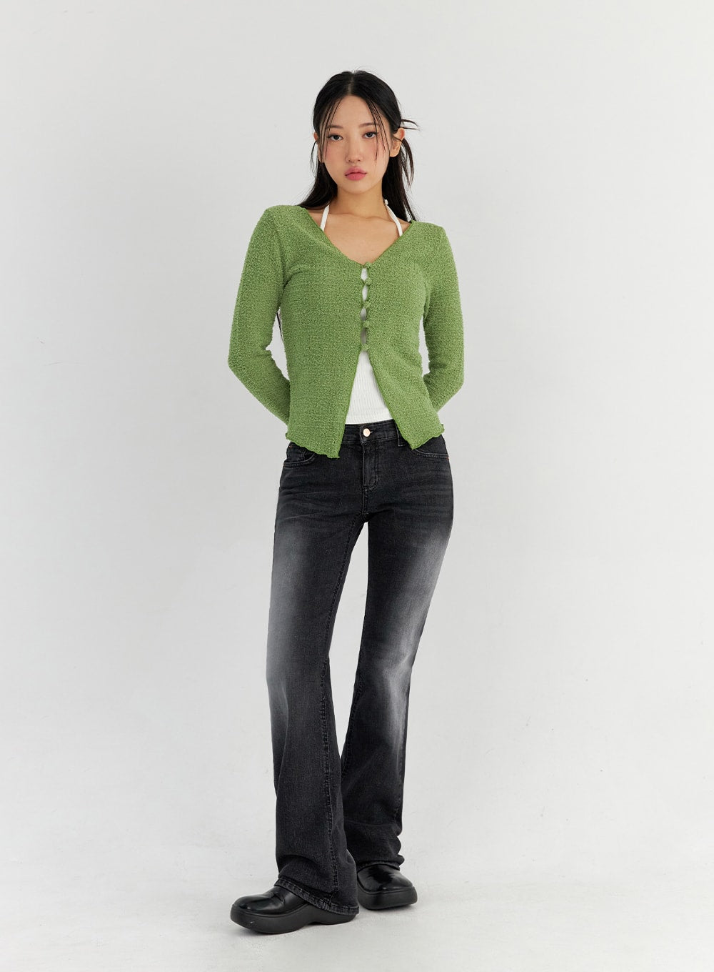 Bootcut Washed Jeans CO325
