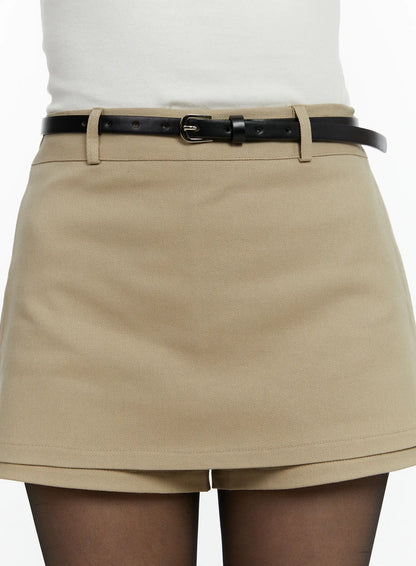 Chic Belted Mini Skort F502