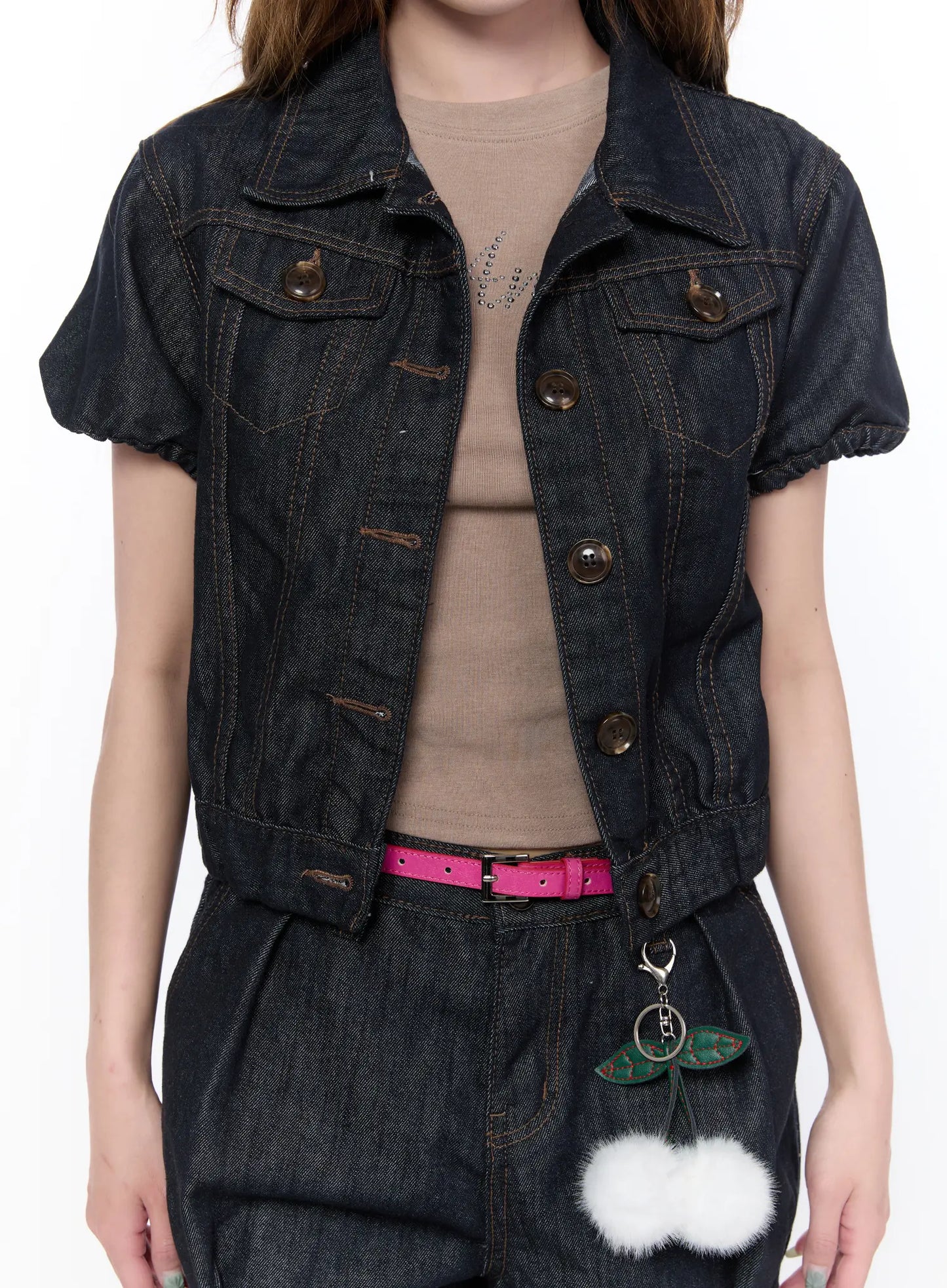 Casual Puff Short Sleeve Jacket CA522