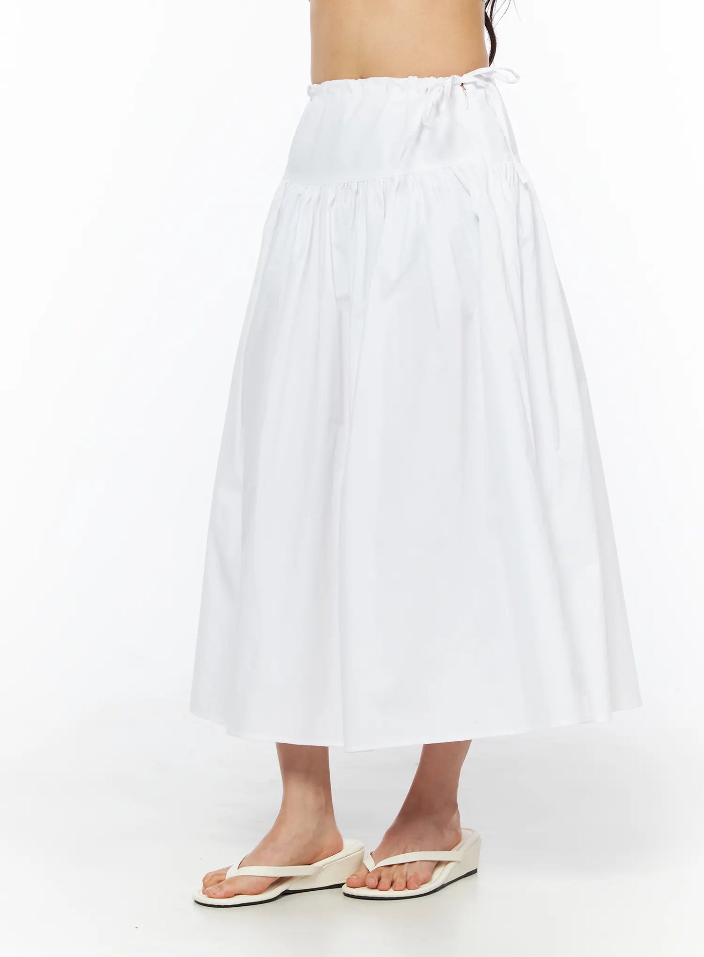 Basic Ribbon Maxi Skirt CU522