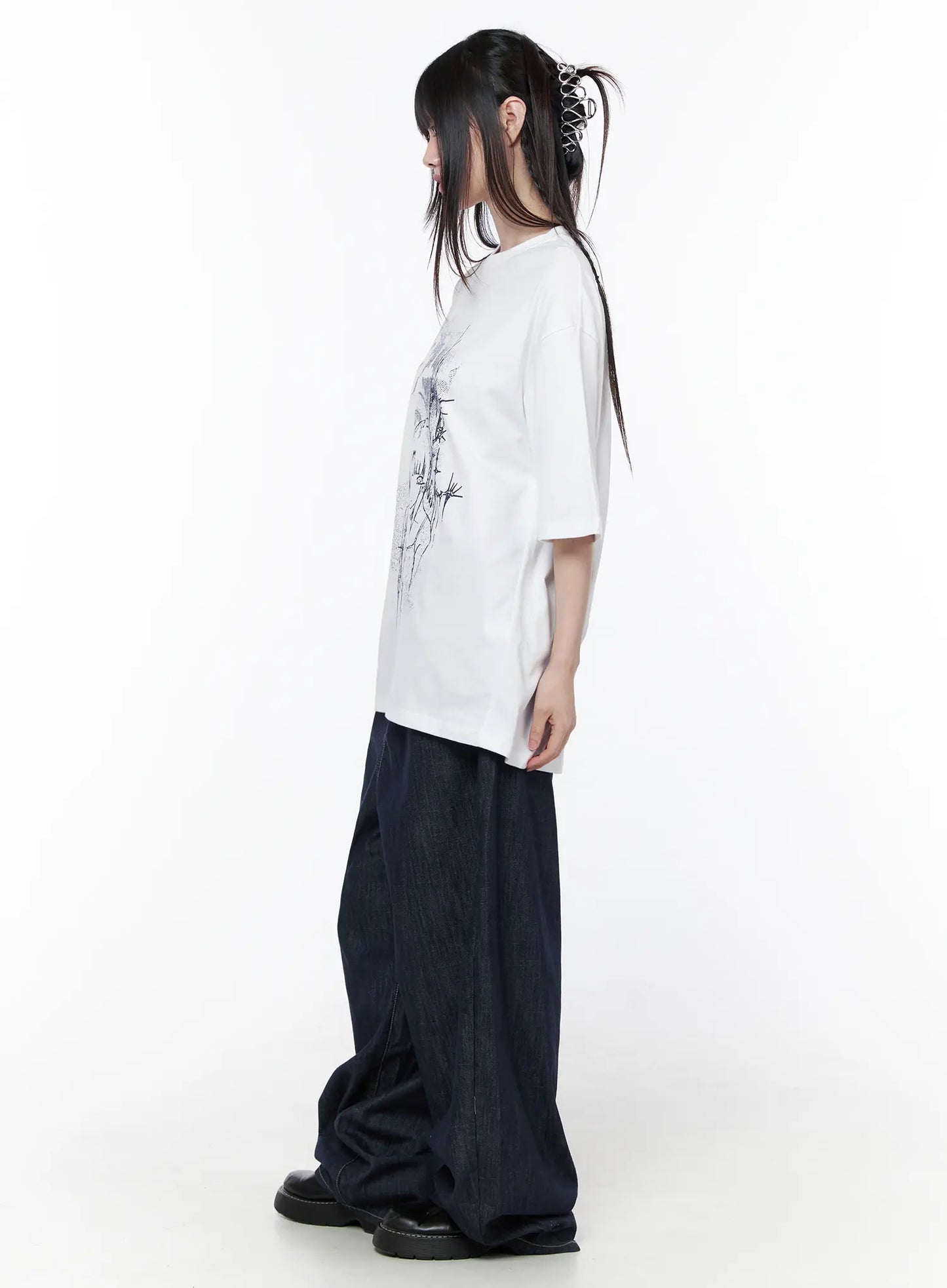 Casual Graphic Short Sleeve Top CU519