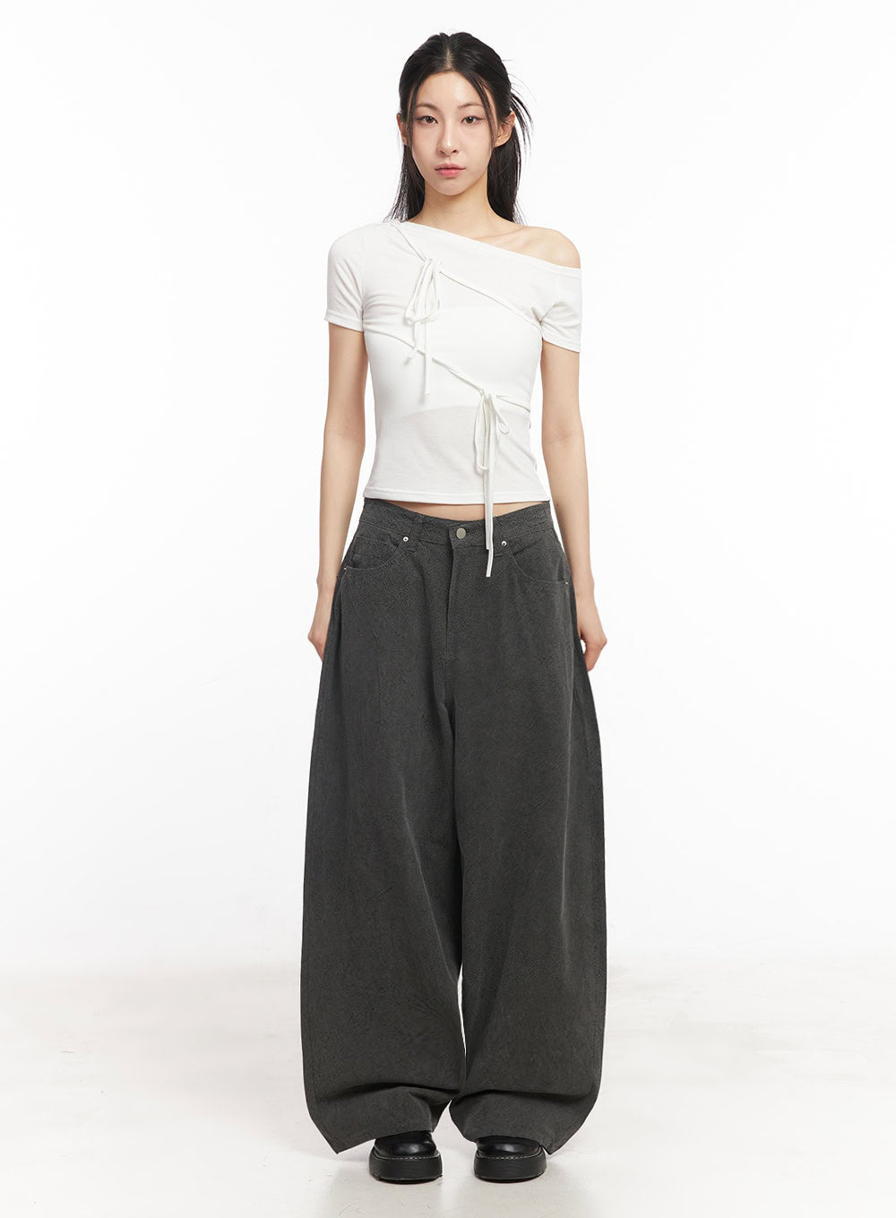Classic Cotton Wide-Leg Pants IY529