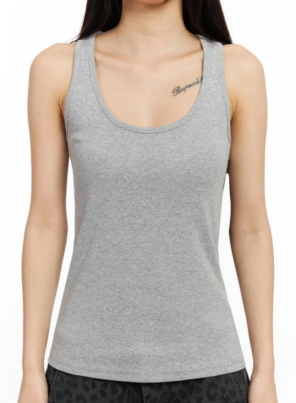 Casual Round Neck Tank Top IA508