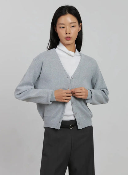 Classic V-Neck Cardigan IJ508