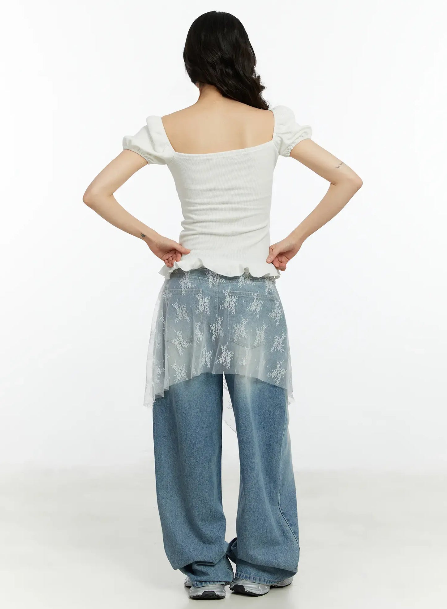 Alaiya Washed Baggy Jeans CF510