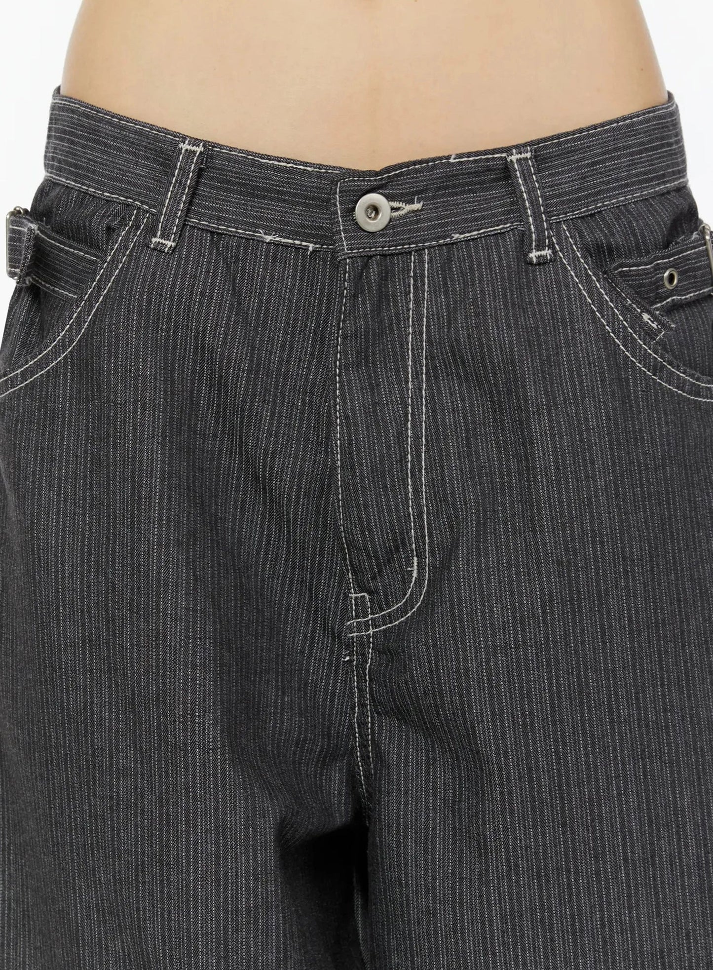 Casual Baggy Stripe Pants IU518