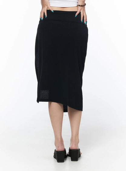 Asymmetrical Midi Skirt CY529