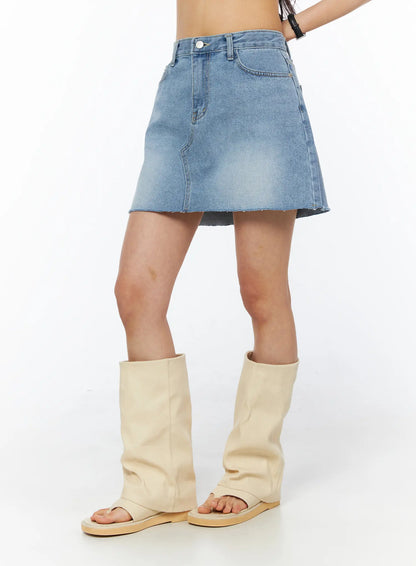Casual Denim Mini Skirt CU522