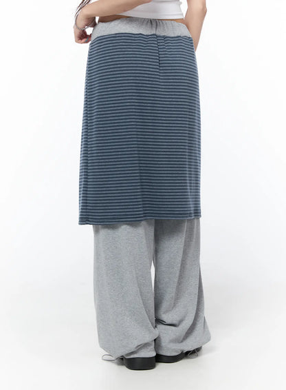 Casual Striped Skirt Pants CY529