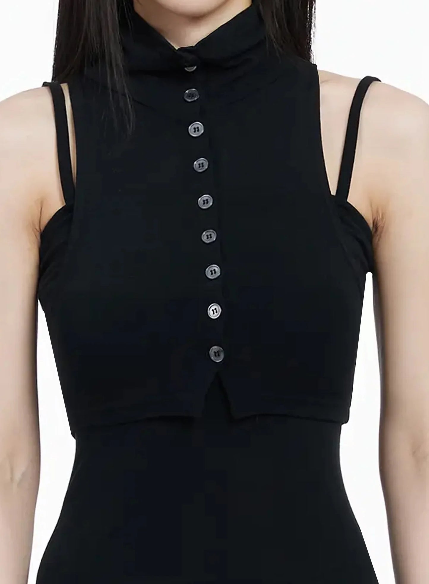 Button-Up Tank and Cardigan Duo IY511