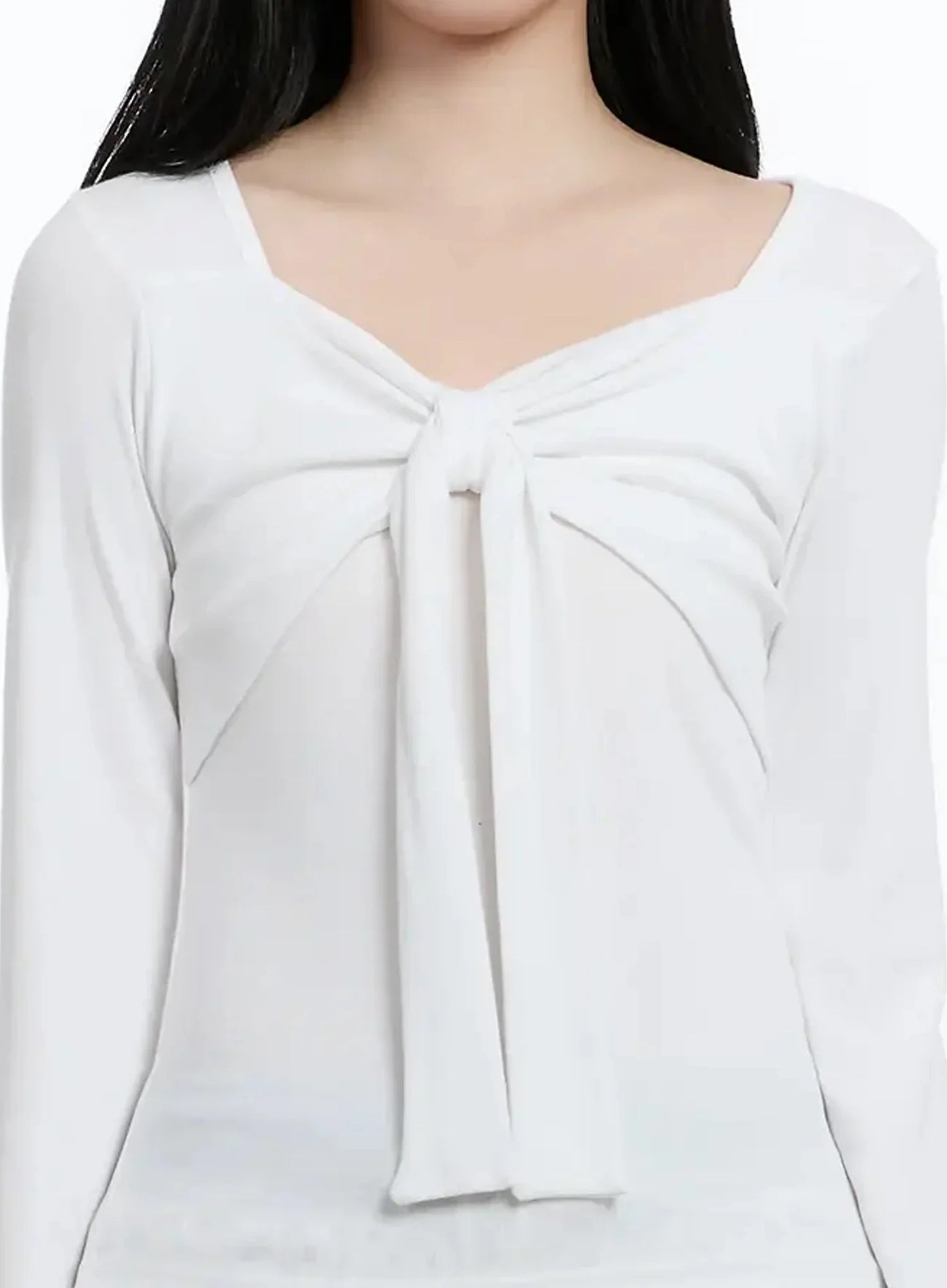 Bow Tie Long Sleeve Top IM519